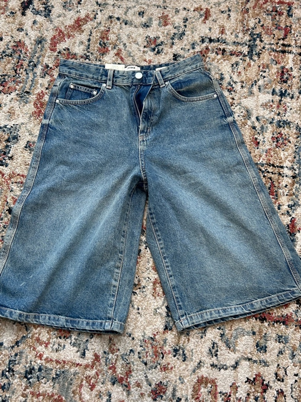 Women’s Cotton On 91 Demin Baggy Jort Shorts Waist 26